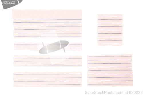 Image of Stripes of writing paper