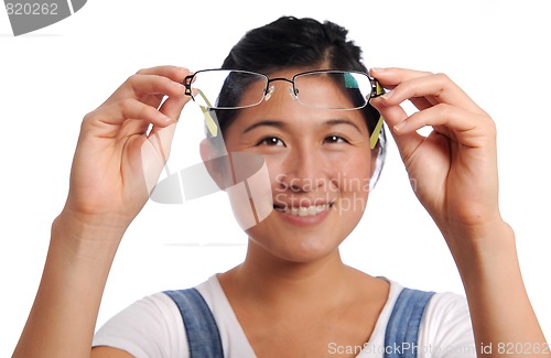 Image of Happy with lenses