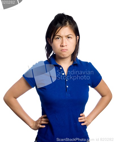 Image of Grumpy chinese girl