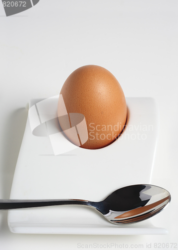 Image of Brown egg and spoon