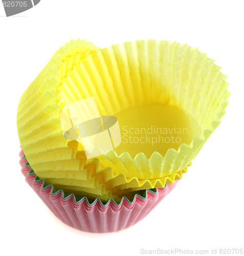 Image of Empty paper cases for cup cakes