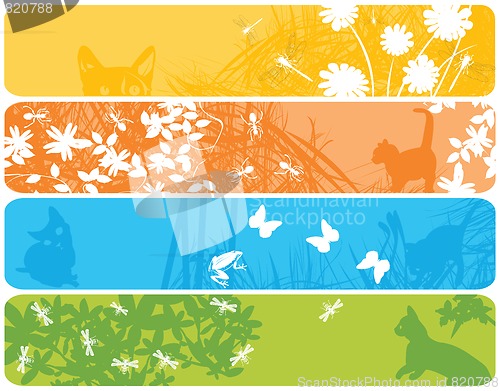 Image of Web banners with spring theme