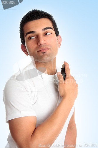 Image of Man with aftershave cologne perfume