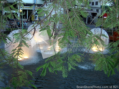 Image of Tree fountains. Chiang Mai. Thailand