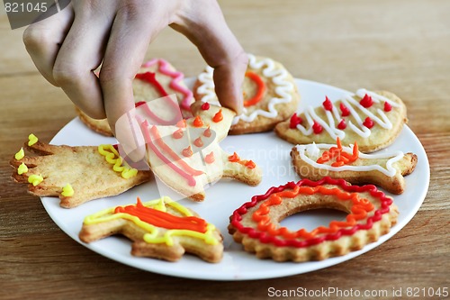 Image of Plate of homemade cookies