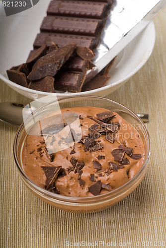 Image of fresh homemade chocolate mousse