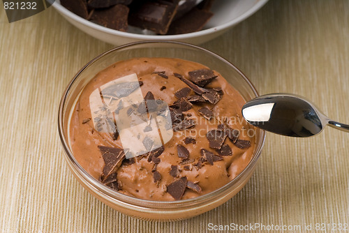 Image of fresh homemade chocolate mousse