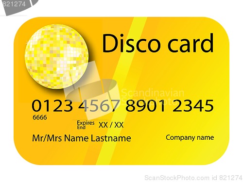 Image of credit card disco yellow