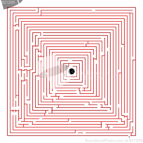 Image of square red maze