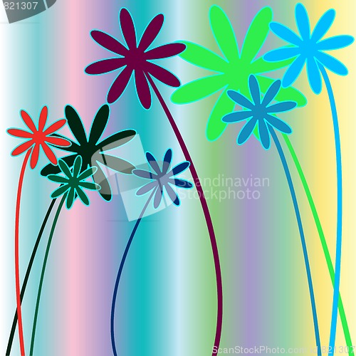 Image of flowers and stripes 2