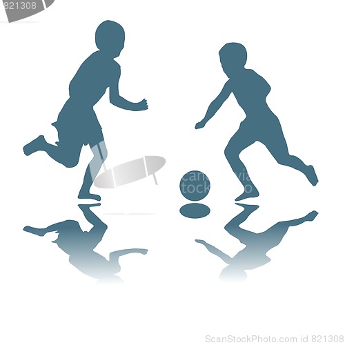 Image of kids playing soccer