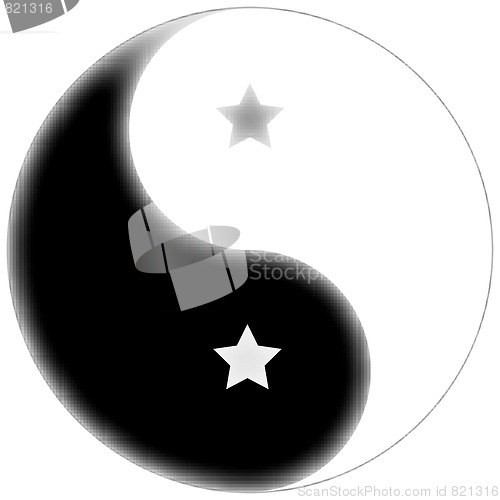 Image of starred yin yang