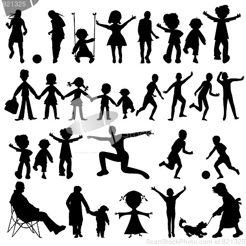 Image of people black silhouettes