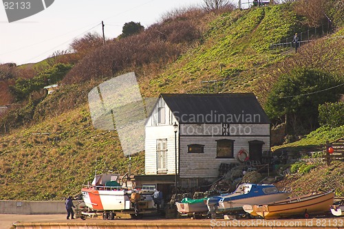 Image of Old boathouse & boats