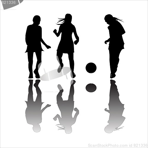 Image of girls playing football