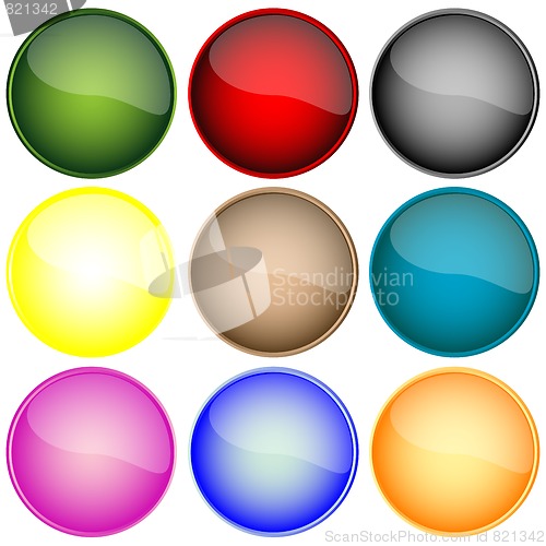 Image of fresh web buttons isolated on white