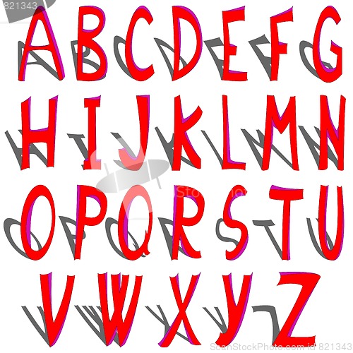 Image of shadowed alphabet