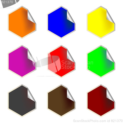 Image of fresh hexagon labels