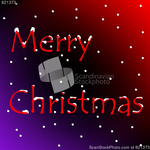 Image of snowy merry christmas