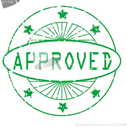 Image of grunge round stamp - approved