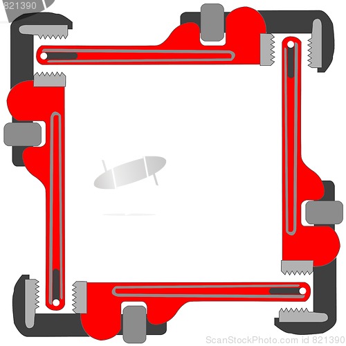 Image of pipe wrench photo frame