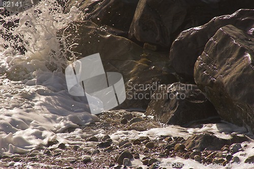 Image of Waves crashing on rocks