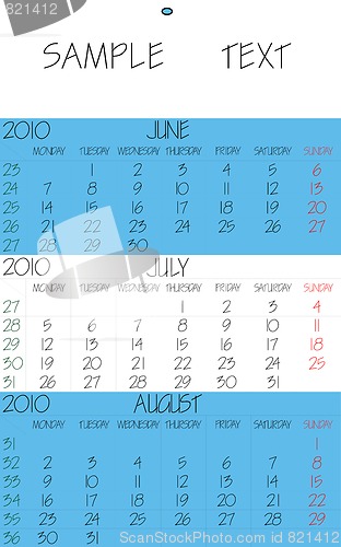 Image of english calendar 2010 july
