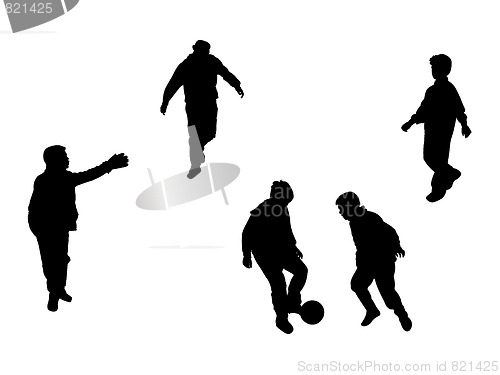 Image of football players silhouettes