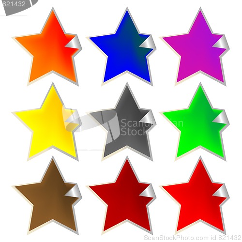 Image of fresh star-shaped labels
