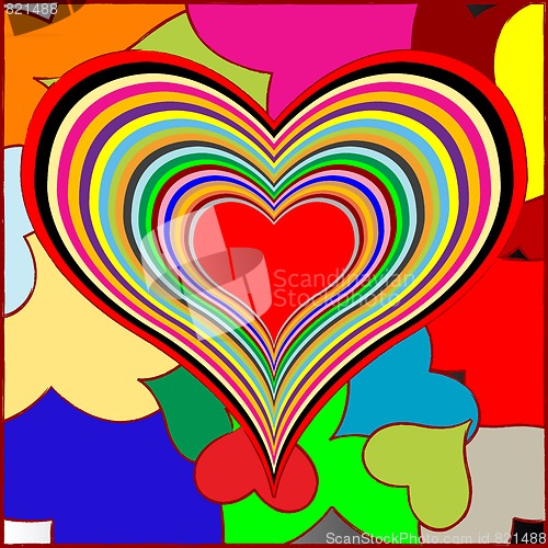 Image of retro hearts