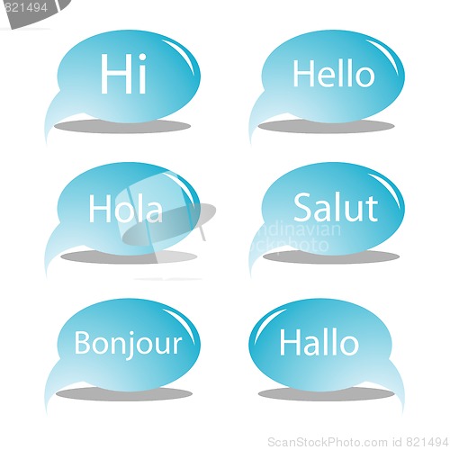 Image of hello bubbles