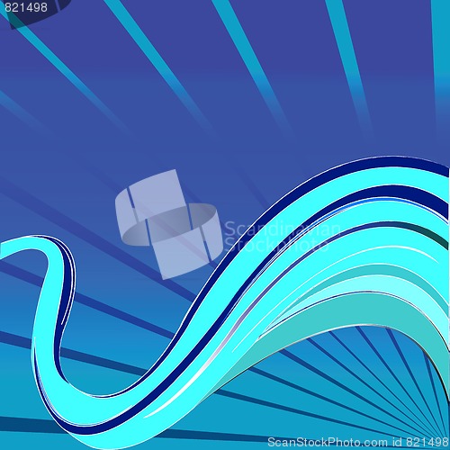 Image of blue waves vector