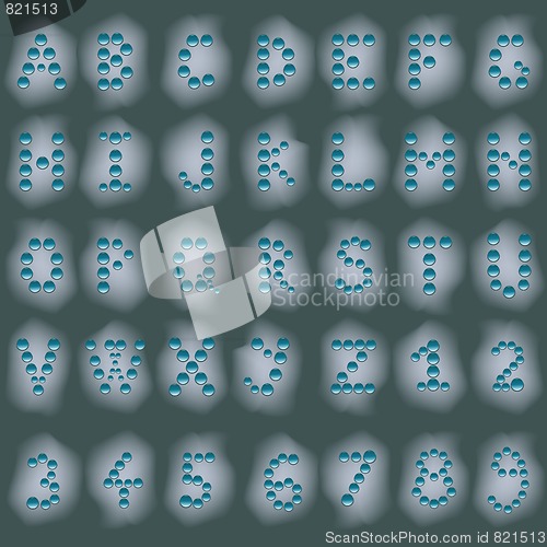 Image of wet alphabet