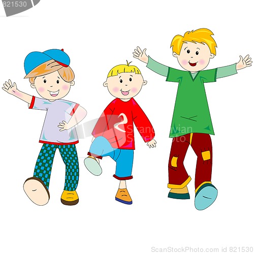 Image of happy kids cartoon