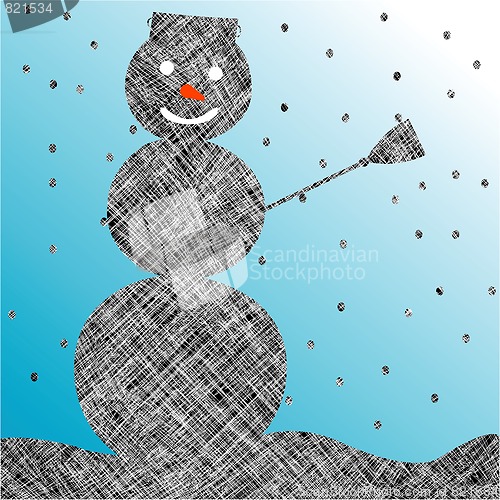 Image of striped snow man