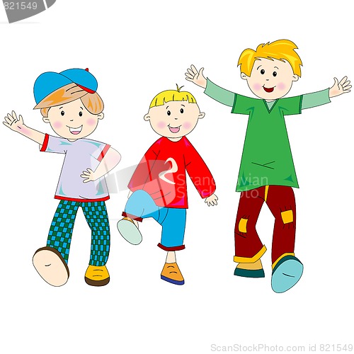 Image of happy kids cartoon