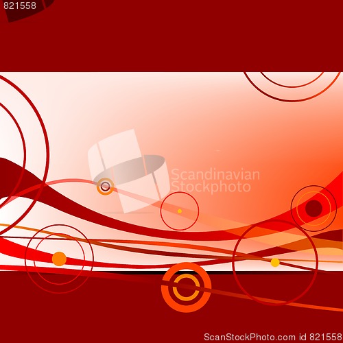 Image of red waves and circles 2