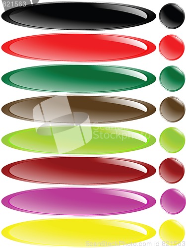 Image of long and round web buttons