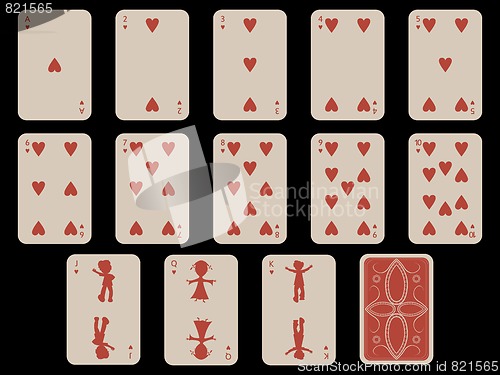 Image of kids playing cards - hearts