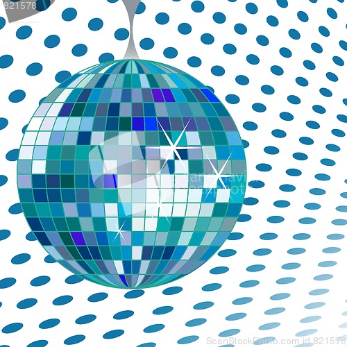 Image of disco ball blue