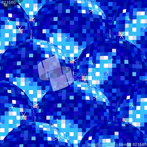 Image of disco ball blue patern