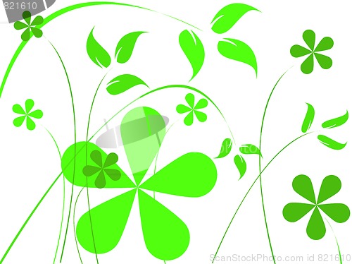 Image of green flowers