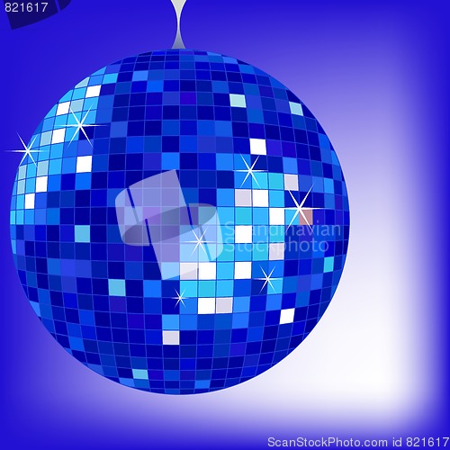 Image of disco ball blue