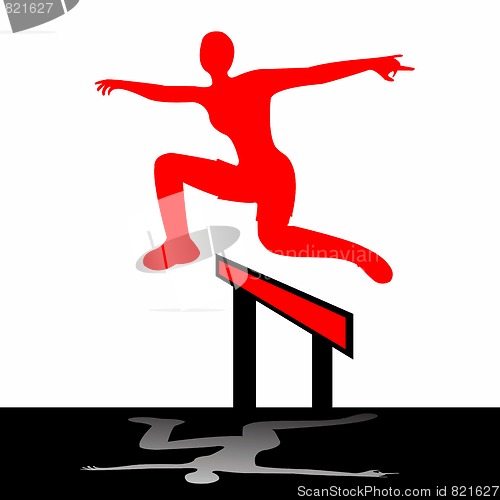 Image of jumping woman illustration