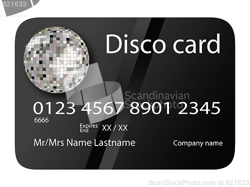 Image of credit card disco black