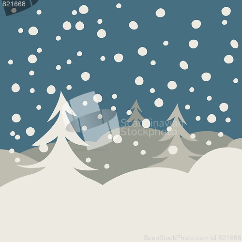 Image of winter illustration card