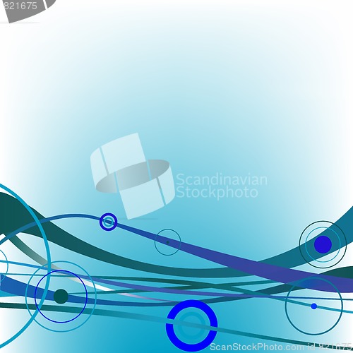 Image of circle waves blue