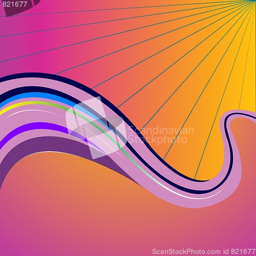 Image of purple waves vector