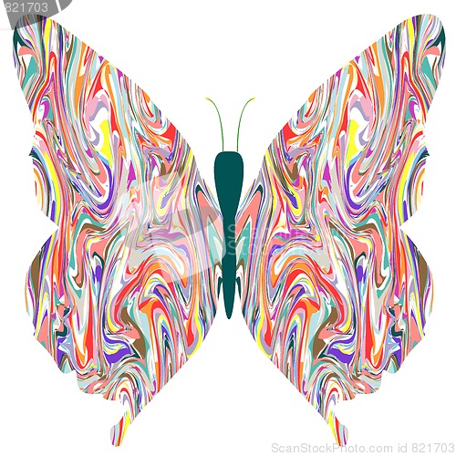 Image of butterfly in abstract colors