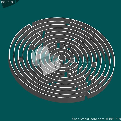 Image of tridimensional round maze